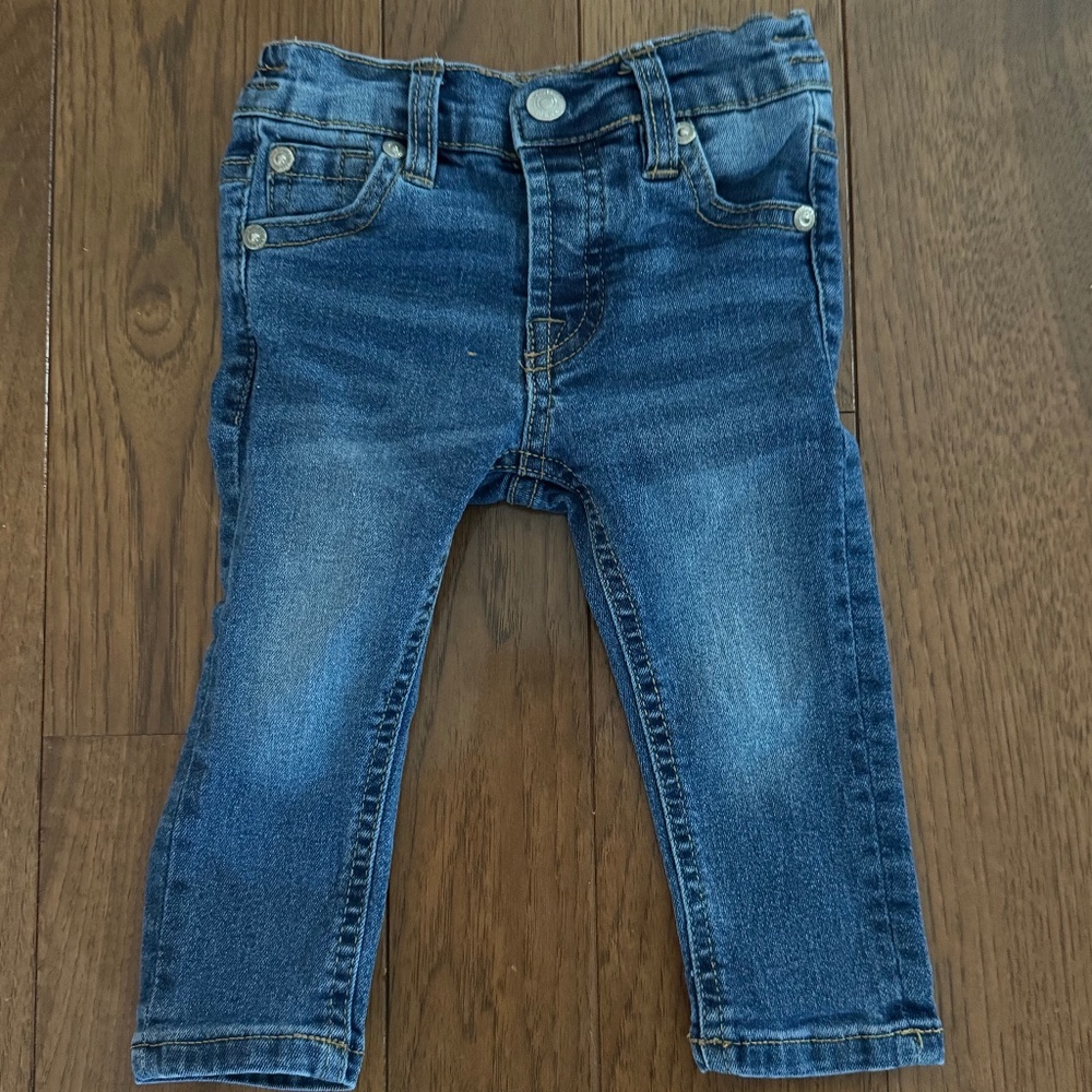 7 For All Mankind - Baby Girl's Denim Jeans with Elastic Waist (12 Months)